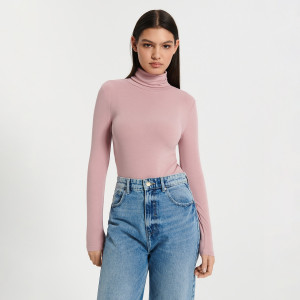 Sinsay - Rollkragenshirt - Rosa - damen - 4148Z-03X