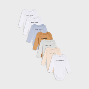 Sinsay - Body 7 pack - Biały - dziewczynka - 4324R-00X