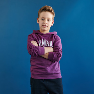 Sinsay - Bluza Harvard - Fioletowy - chłopiec - 4327O-34X