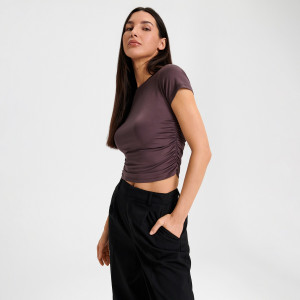 Sinsay - T-Shirt - Purpur - damen - 432BG-34X