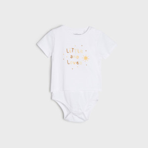 Sinsay - Mintás body - Fehér - Fiú - 4363R-00X