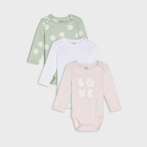 Sinsay - Body 3 pack - Różowy - dziewczynka - 4394R-03X