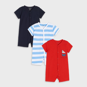 Sinsay - Rampersy 3 pack - Czerwony - chłopiec - 4410J-33X