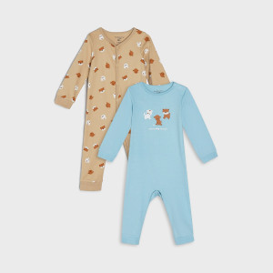 Sinsay - Pajacyki 2 pack - Turkusowy - chłopiec - 4419J-56X