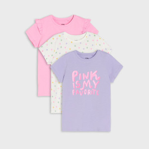 Sinsay - Koszulki 3 pack - Multicolor - dziewczynka - 441AD-MLC