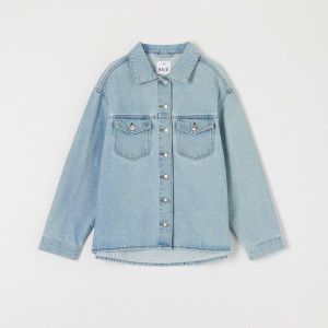 Sinsay - Kurtka jeansowa - Niebieski - damski - 4429F-50J