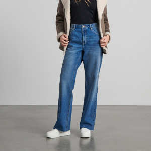 Sinsay - Jeansy wide leg - Niebieski - damski - 4458Z-55J