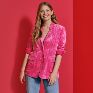 Sinsay - Marynarka z kieszeniami - Różowy - damski - 4482O-42X