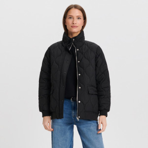 Sinsay - Kurtka bomber - Czarny - damski - 4500Z-99X