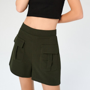 Sinsay - Szorty - Khaki - damski - 4505X-87X