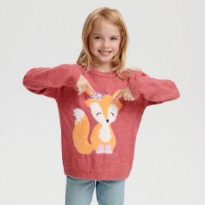 Sinsay - Sweter - Różowy - dziewczynka - 4518J-38X