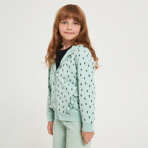 Sinsay - Bluza z kapturem - Zielony - dziewczynka - 4521R-07X