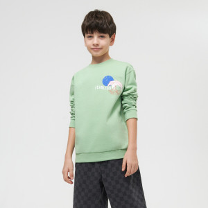 Sinsay - Bluza z nadrukiem - Zielony - chłopiec - 4531R-07X