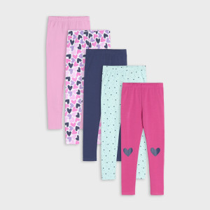 Sinsay - Legginsy 5 pack - Wielobarwny - dziewczynka - 458AD-MLC