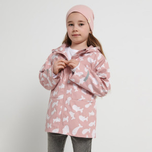 Sinsay - Kurtka przeciwdeszczowa - Różowy - dziewczynka - 4617T-39X