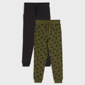 Sinsay - Σετ με 2 παντελόνια φόρμας jogger - Χακι - Αγόρι - 4623J-87X
