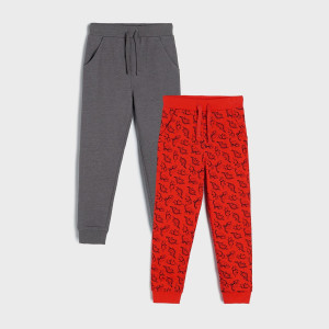 Sinsay - Set de 2 Pantaloni jogger - Roșu - Băieței - 4627J-33X