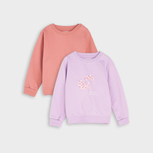Sinsay - Bluzy 2 pack - Fioletowy - dziewczynka - 4646O-04X