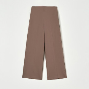 Sinsay - Spodnie wide leg - Brązowy - damski - 4651X-84X