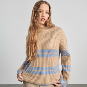 Sinsay - Sweter ze stójką - Wielobarwny - damski - 4664F-MLC