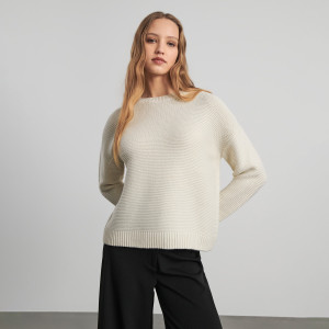 Sinsay - Sweter - Kremowy - damski - 4669F-01X