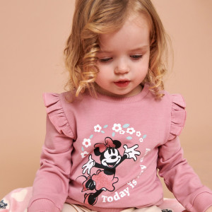 Sinsay - Minnie Mouse melegítőfelső - Rózsaszín - Lány - 4670R-30X