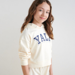 Sinsay - Bluza Yale - Kremowy - dziewczynka - 4693O-01X