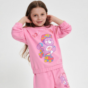 Sinsay - Bluza Troskliwe Misie - Różowy - dziewczynka - 4717R-03X