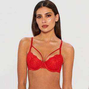 Sinsay - Biustonosz push-up - Czerwony - damski - 4757Z-33X