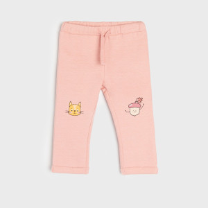 Sinsay - Pantaloni sport jogger - Roz - Fetițe - 4759O-39X