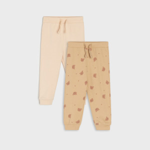 Sinsay - Spodnie dresowe jogger 2 pack - Kremowy - dziewczynka - 4767O-02X