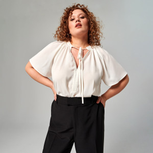 Sinsay - Bluse mit Bindedetail - Rot - damen - 4795F-33X
