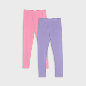 Sinsay - Legginsy 2 pack - Fioletowy - dziewczynka - 480AD-45X