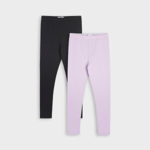Sinsay - Legginsy 2 pack - Fioletowy - dziewczynka - 481AD-04X