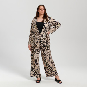 Sinsay - Spodnie wide leg ze wzorem - Wielobarwny - damski - 4881T-MLC