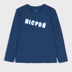 Sinsay - Koszulka z nadrukiem - Granatowy - chłopiec - 4897T-59X