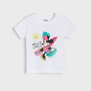 Sinsay - Koszulka Myszka Minnie - Biały - dziewczynka - 4974J-00X