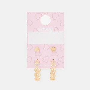 Sinsay - Ohrringe, 2er-Pack - Golden - damen - 4977Z-GLD