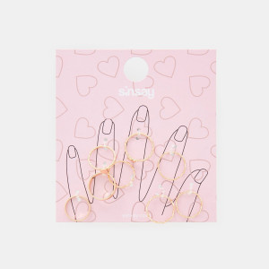 Sinsay - Ringe, 8er-Pack - Golden - damen - 5006Z-GLD