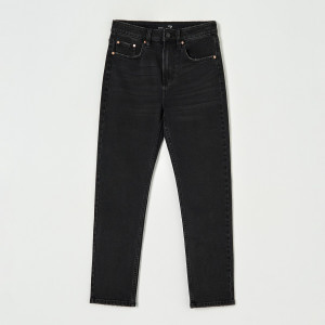 Sinsay - Jeansy straight mid waist - Czarny - damski - 5083X-99J