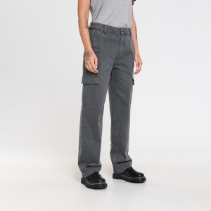 Sinsay - Jeansy straight high waist - Szary - damski - 5097X-90J