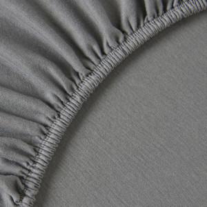 Sinsay - Prześcieradło bawełniane jersey z gumką - Szary - uniseks - 5102T-90X