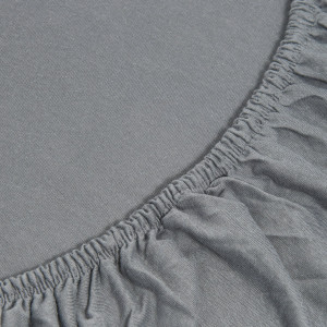 Sinsay - Prześcieradło bawełniane jersey z gumką - Szary - uniseks - 5103T-90X