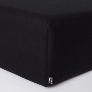 Sinsay - Prześcieradło bawełniane jersey z gumką - Czarny - uniseks - 5103T-99X