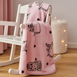 Sinsay - Koc - Różowy - uniseks - 5137Q-03X