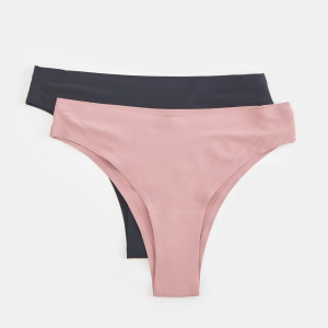 Sinsay - Majtki brazyliany 2 pack - Różowy - damski - 5149Z-39X