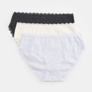 Sinsay - Majtki hipster 3 pack - Wielobarwny - damski - 5156Z-MLC