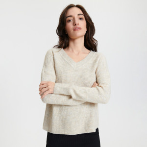 Sinsay - Pullover aus Jersey - Beige - damen - 5161O-08M
