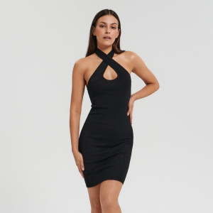 Sinsay - Sukienka mini - Czarny - damski - 5169O-99X