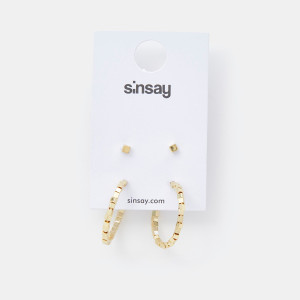 Sinsay - 2 pár fülbevaló - Arany - Női - 5257K-GLD